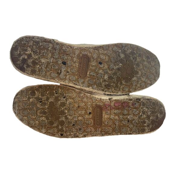 Coach Mellow Signature Jacquard Espadrilles Flats Womens Size 8 Slip On Shoes - Picture 9 of 9